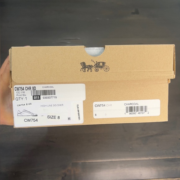 Coach Men’s High Line Sneaker Charcoal size 8 - Picture 8 of 15